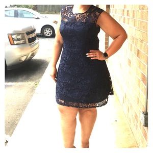 INC Lace Skater Dress